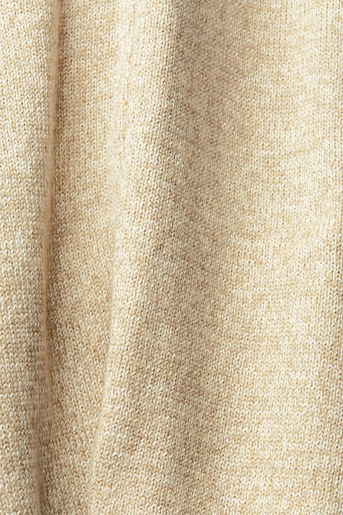 Two-coloured v-neck knit jumper, KHAKI BEIGE, detail-asia image number 5
