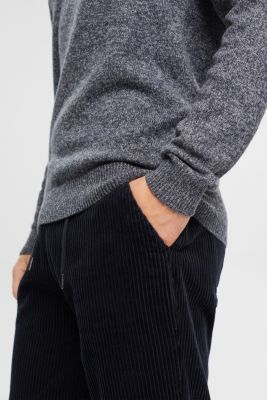 두 가지 컬러 브이넥 니트 점퍼, NAVY, detail-asia image number 3