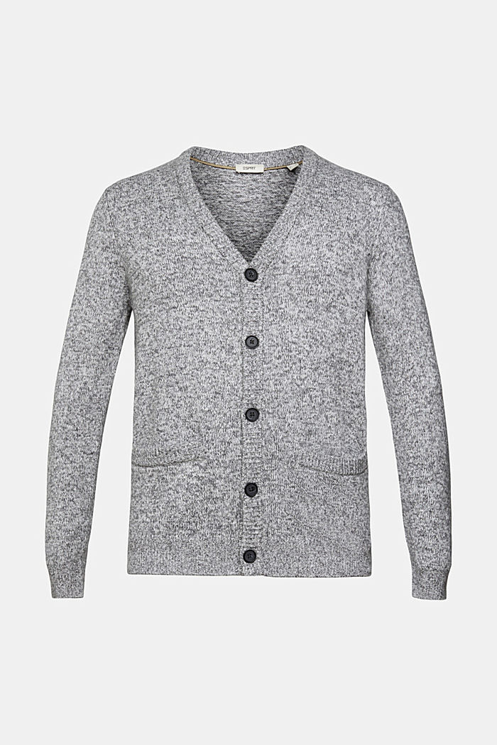 Knitted cardigan with buttons, MEDIUM GREY, detail-asia image number 5