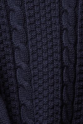 케이블 니트 점퍼, NAVY, detail-asia image number 5