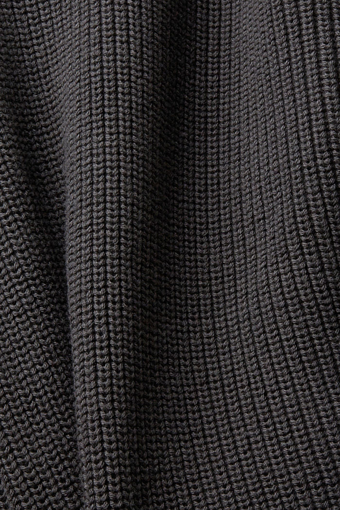 Half-zip roll neck sweater, DARK GREY, detail-asia image number 5