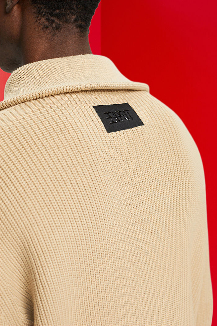 Half-zip roll neck sweater, SAND, detail-asia image number 6