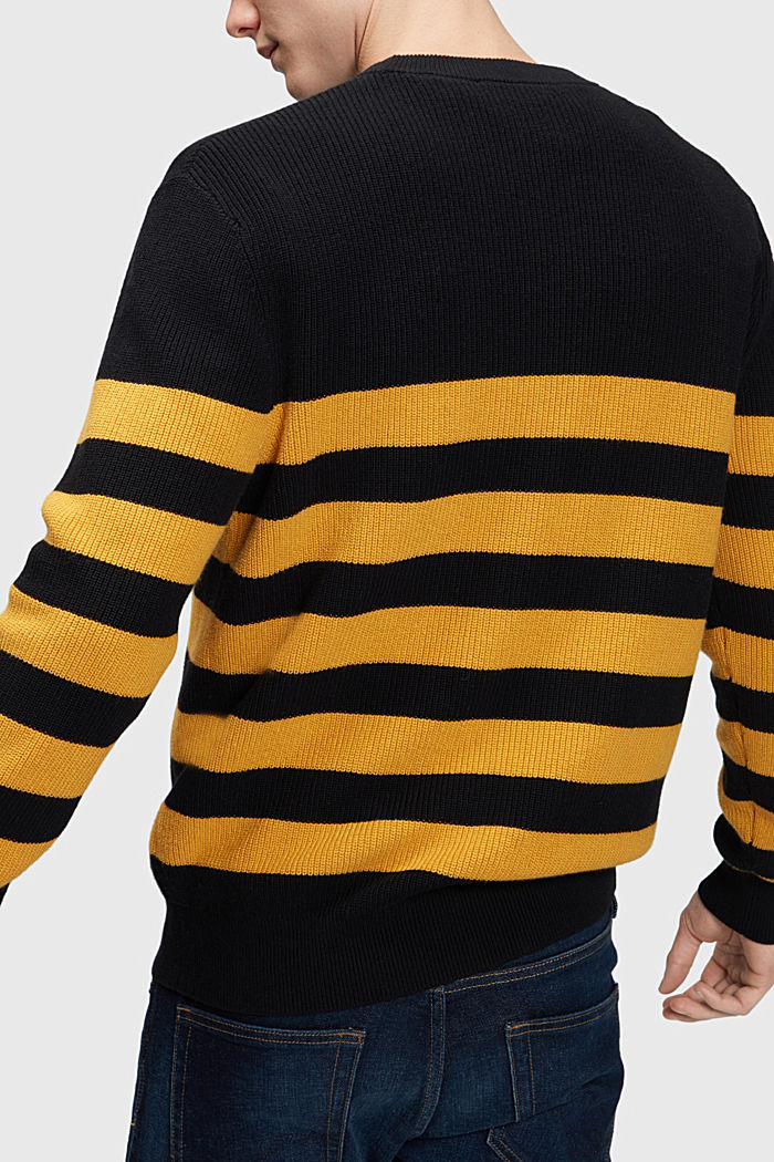 Striped crewneck jumper, BLACK, detail-asia image number 3