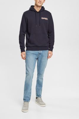 Hoodie with small logo print, NAVY, detail-asia image number 4