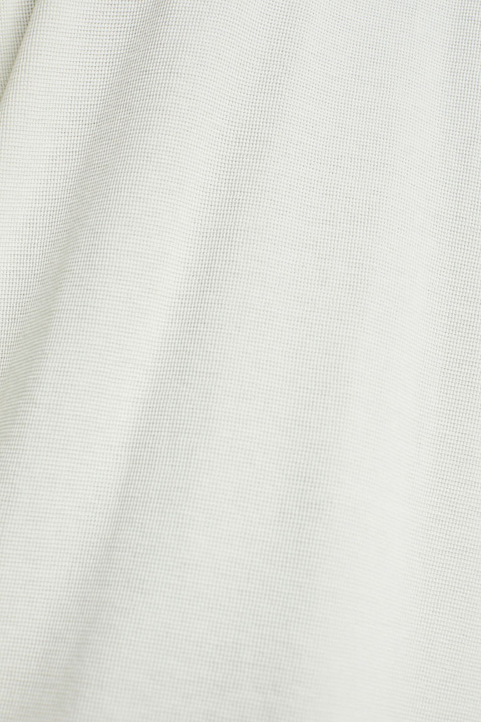 長袖華夫格凸紋布上衣，100% 純棉, OFF WHITE, detail-asia image number 5