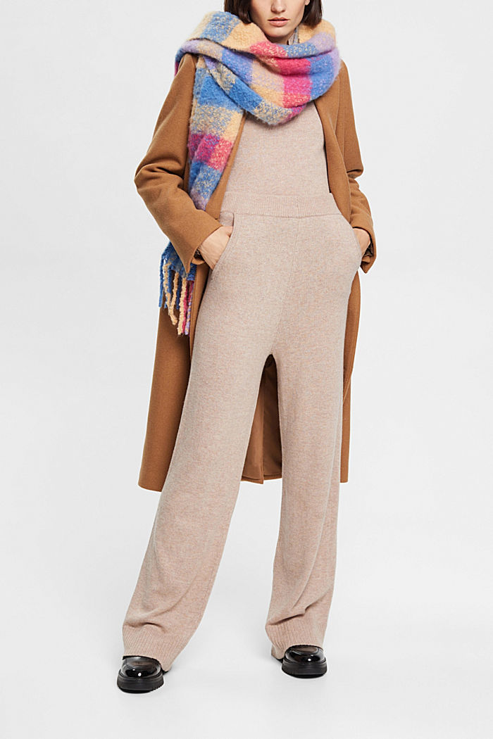High-rise wool blend knit trousers, LIGHT TAUPE, detail-asia image number 2