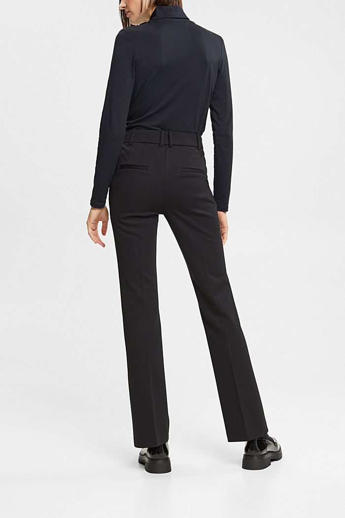 Stretchy high-rise bootcut trousers, BLACK, detail-asia image number 3