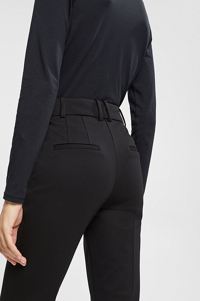 Stretchy high-rise bootcut trousers, BLACK, detail-asia image number 4