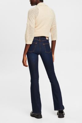 High-rise skinny bootcut jeans, BLUE DARK WASHED, detail-asia image number 1