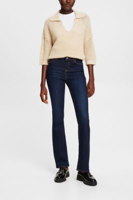 High-rise skinny bootcut jeans, BLUE DARK WASHED, detail-asia image number 3