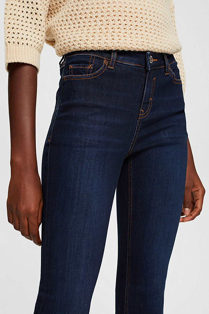 Skinny boot cut jeans, BLUE DARK WASHED, detail-asia image number 4