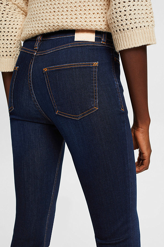 High-rise skinny bootcut jeans, BLUE DARK WASHED, detail-asia image number 5