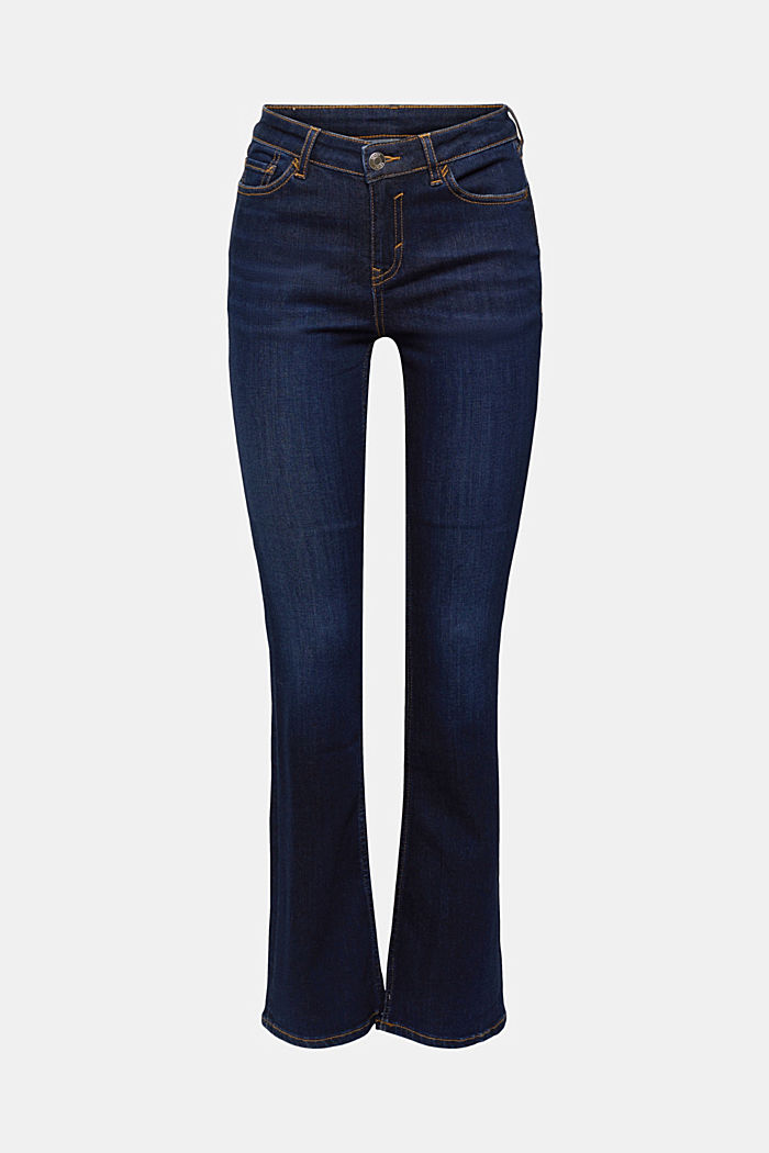 Skinny boot cut jeans, BLUE DARK WASHED, detail-asia image number 7