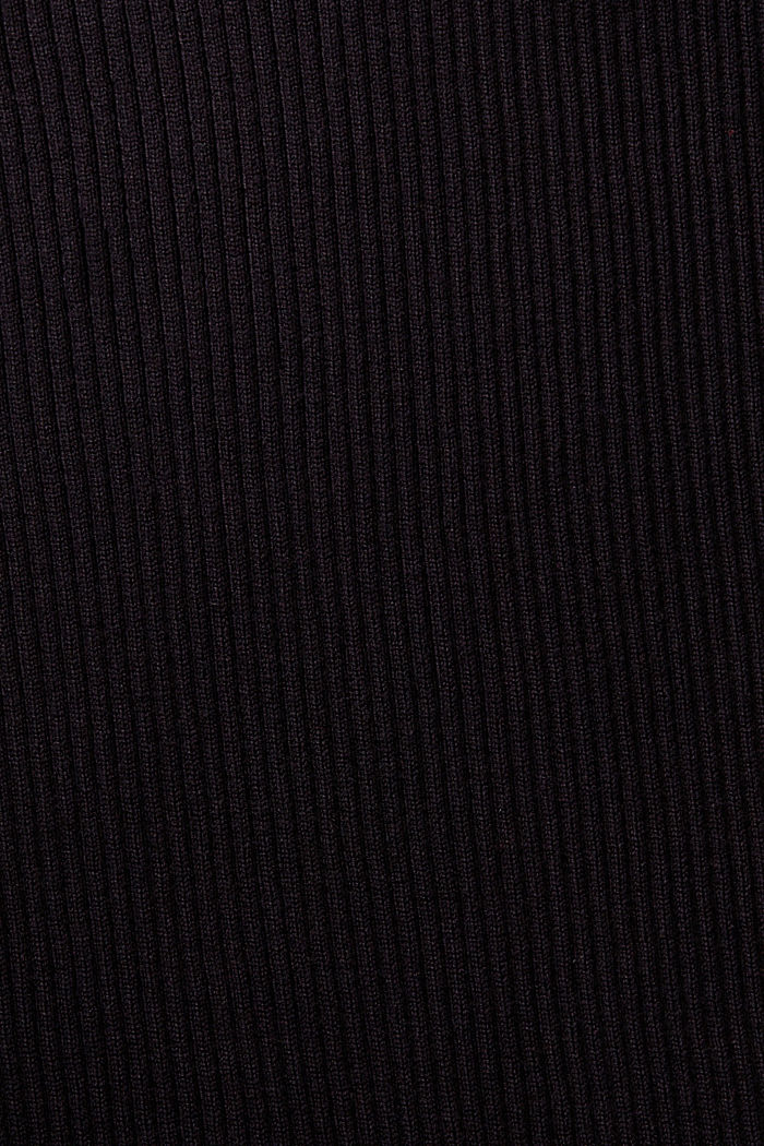 Rib knit pencil skirt, BLACK, detail-asia image number 4