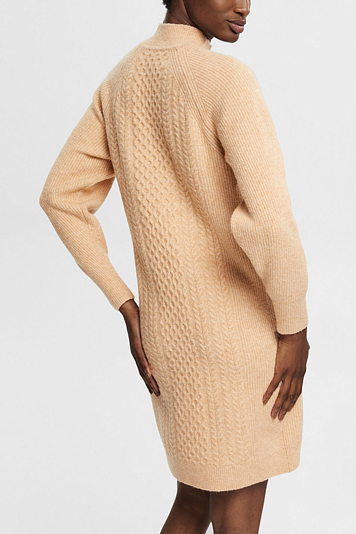 Cable knit jumper dress, LIGHT BEIGE, detail-asia image number 1
