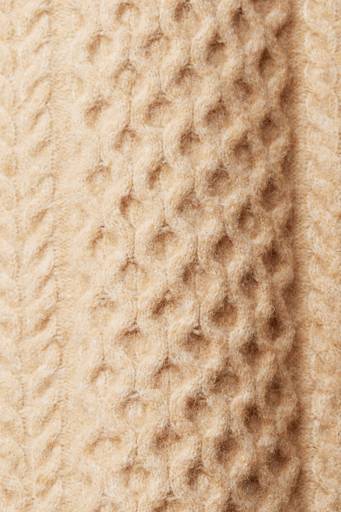Cable knit jumper dress, LIGHT BEIGE, detail-asia image number 5