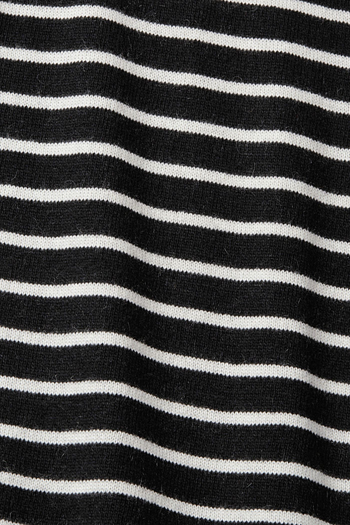 雙色調羊毛混紡連身裙，LENZING™ ECOVERO™, 黑色, detail-asia image number 4