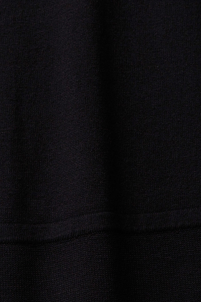 LENZING™ ECOVERO™開衩衣袖針織連衣裙, 黑色, detail-asia image number 4