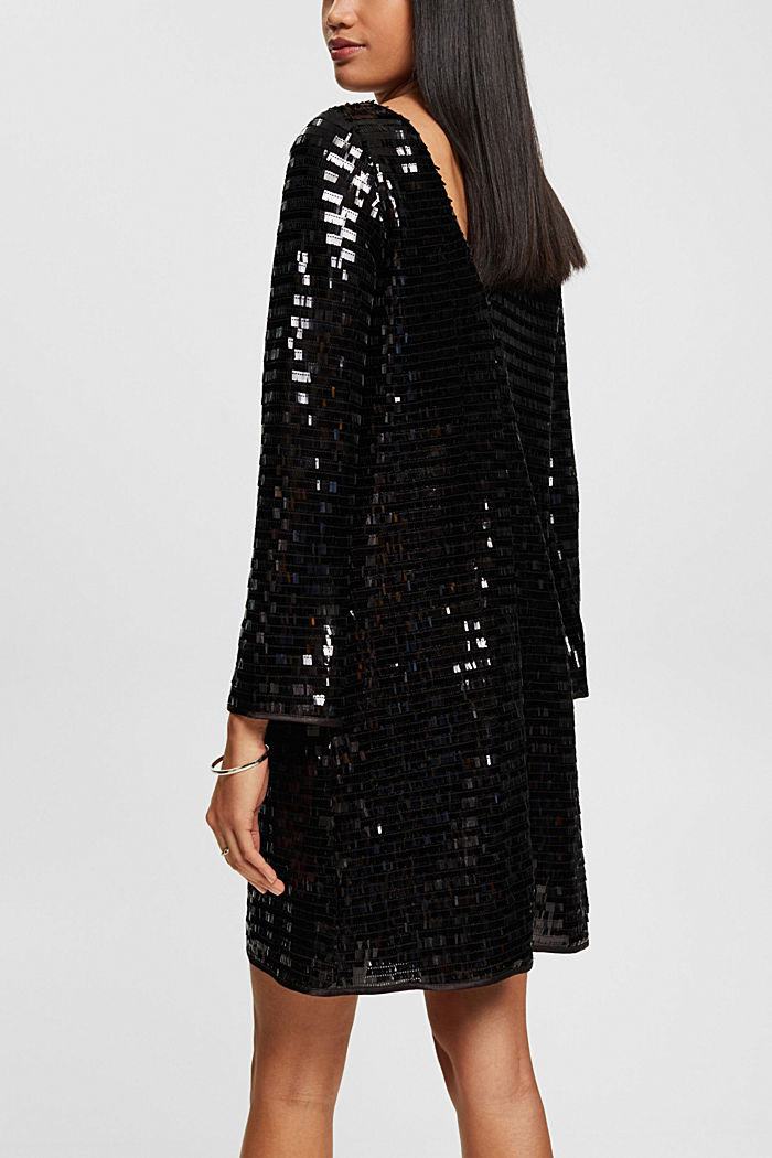 Dress with sequins, BLACK, detail-asia image number 3