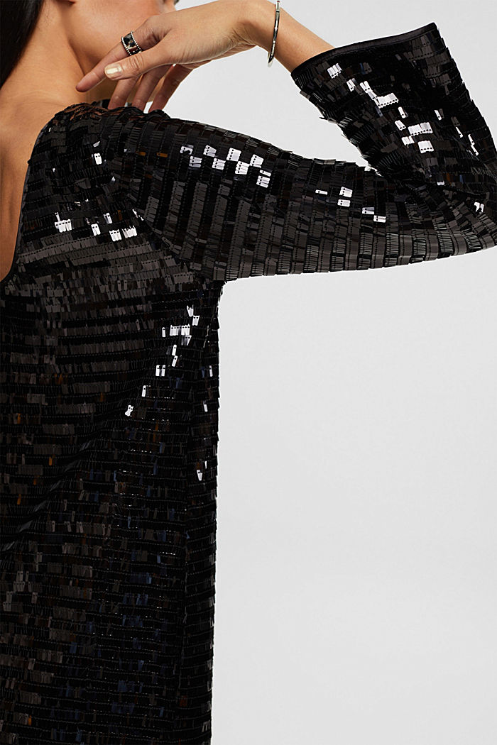 Dress with sequins, BLACK, detail-asia image number 2