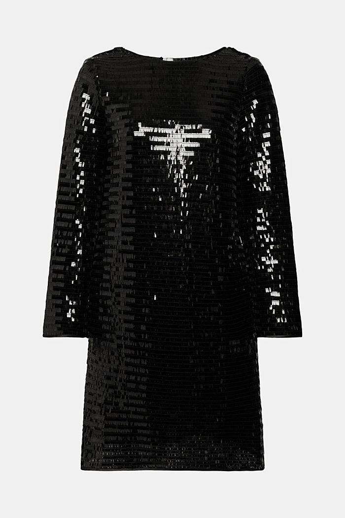 Dress with sequins, BLACK, detail-asia image number 6