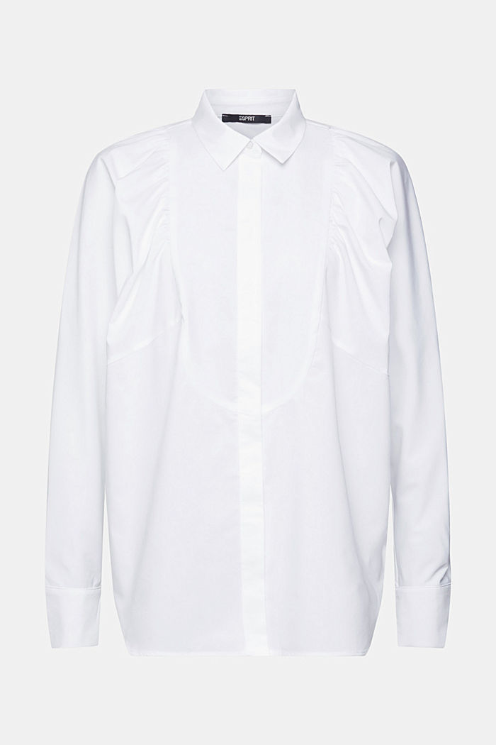 Poplin shirt blouse, WHITE, detail-asia image number 6