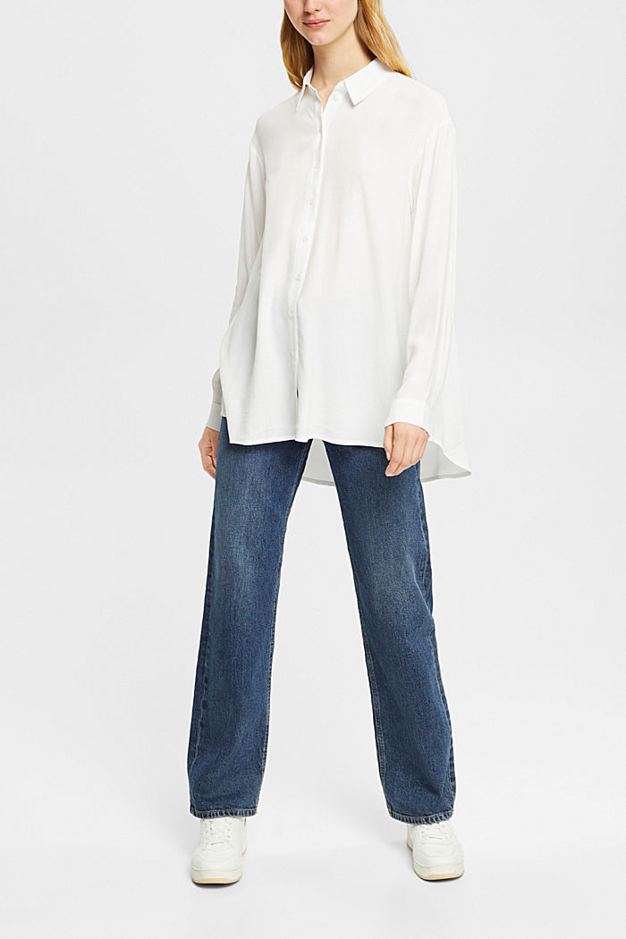 Shirt blouse, LENZING™ ECOVERO™, OFF WHITE, detail-asia image number 4