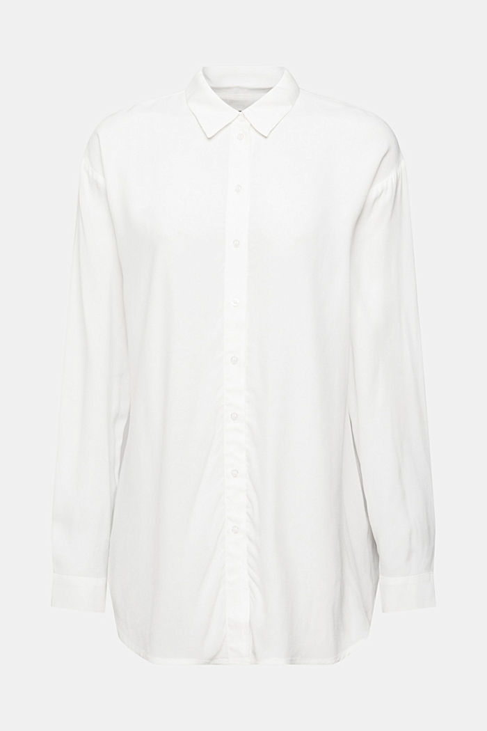 襯衫女裝上衣，LENZING™ ECOVERO™, 白色, detail-asia image number 6