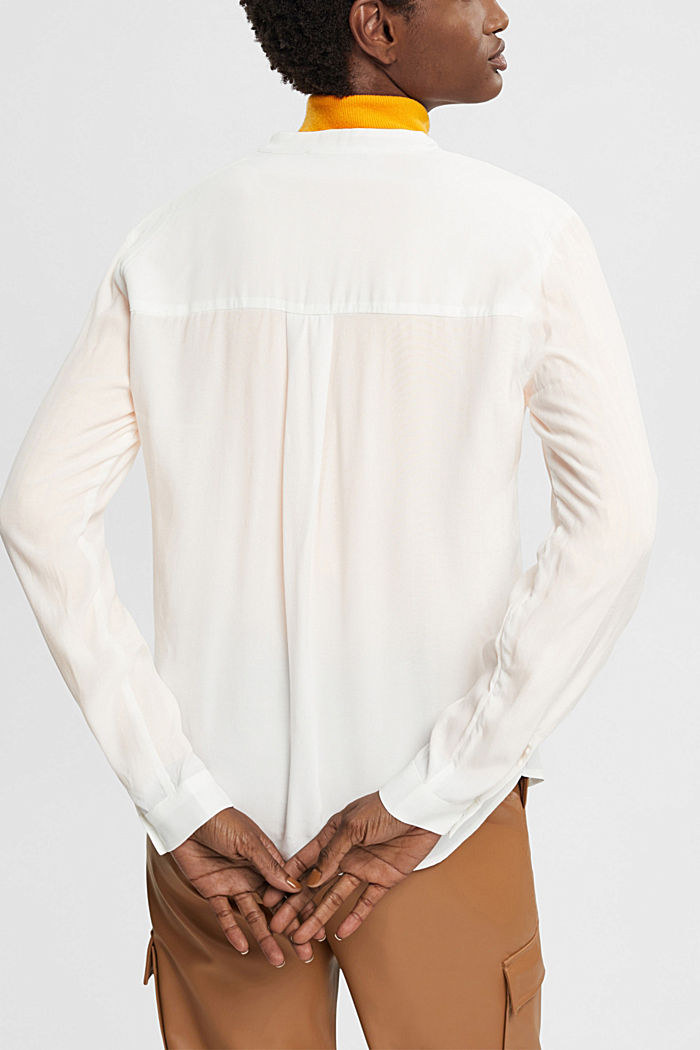 V-neck blouse, LENZING™ ECOVERO™, OFF WHITE, detail-asia image number 1