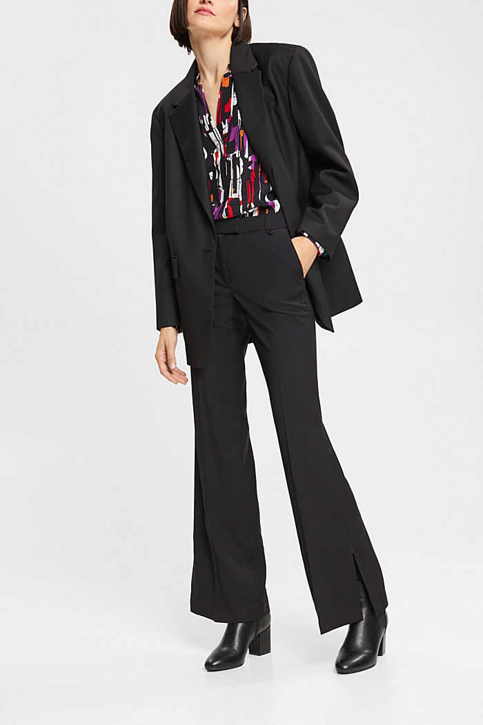 Patterned blouse, LENZING™ ECOVERO™, BLACK, detail-asia image number 1