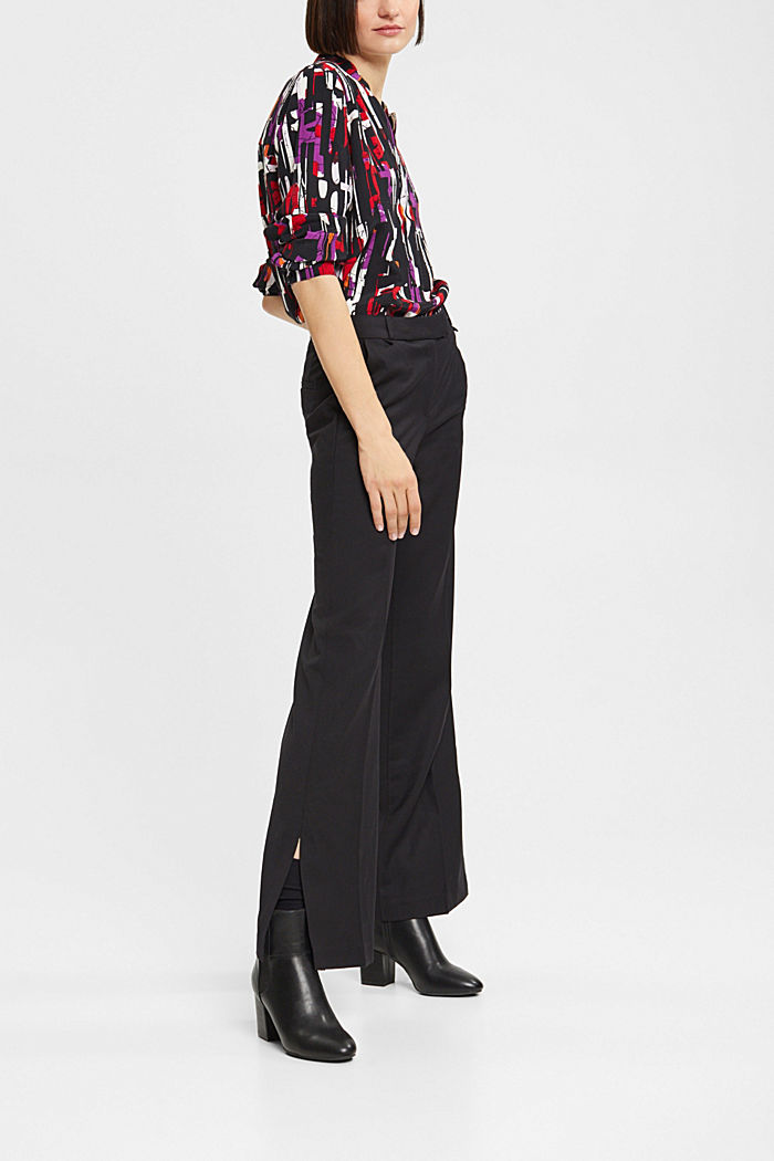 Patterned blouse, LENZING™ ECOVERO™, BLACK, detail-asia image number 4
