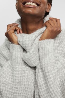 Chunky turtleneck jumper, LIGHT GREY, detail-asia image number 3