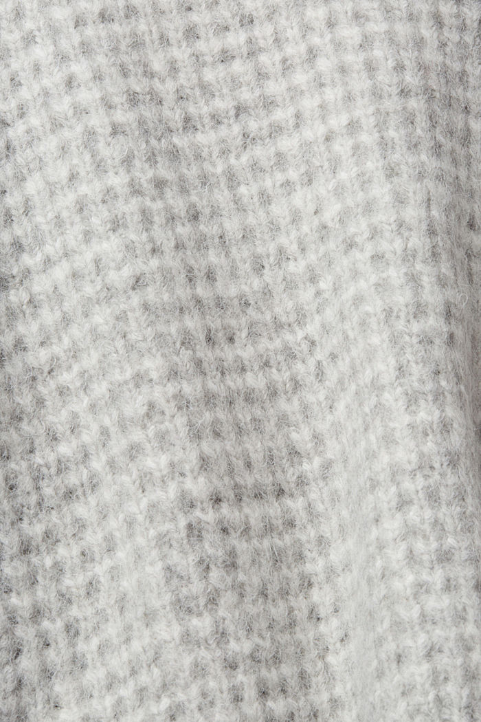 厚樽領針織上衣, 淺灰色, detail-asia image number 4