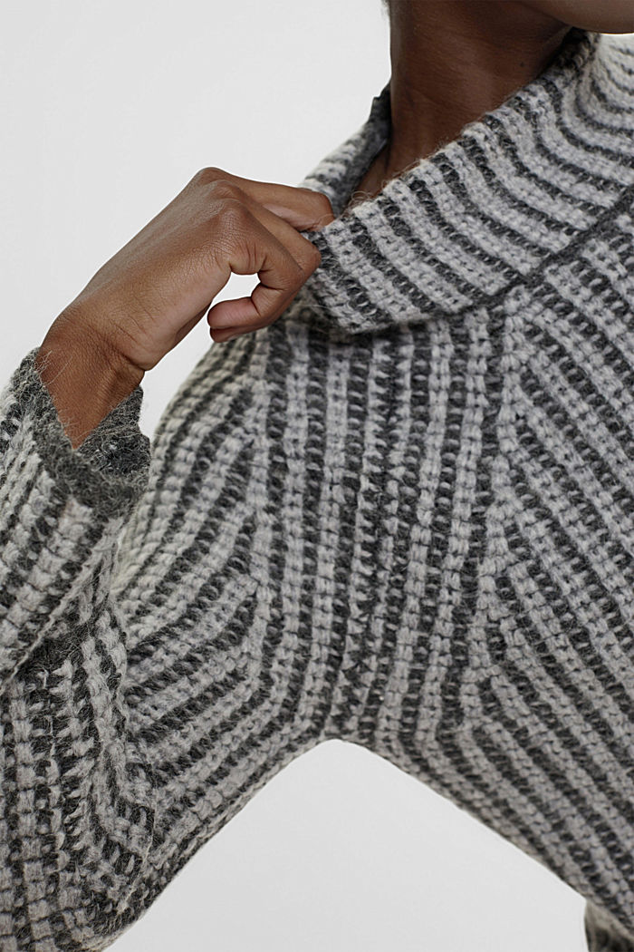 Chunky knit jumper with alpaca, MEDIUM GREY, detail-asia image number 2
