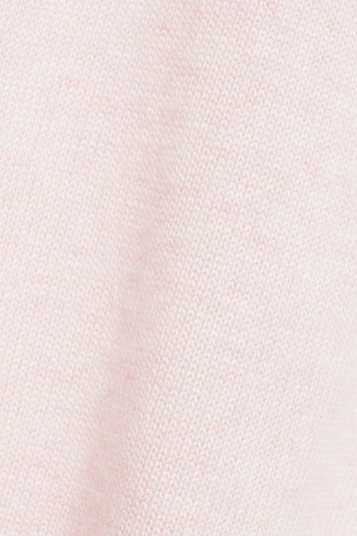 羊毛混紡立領針織上衣，LENZING™ ECOVERO™, 淺粉紅色, detail-asia image number 4