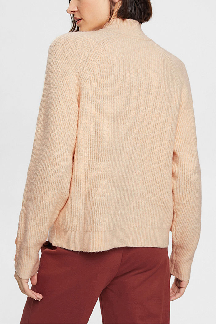 Cable knit jumper with wool, ICE, detail-asia image number 1