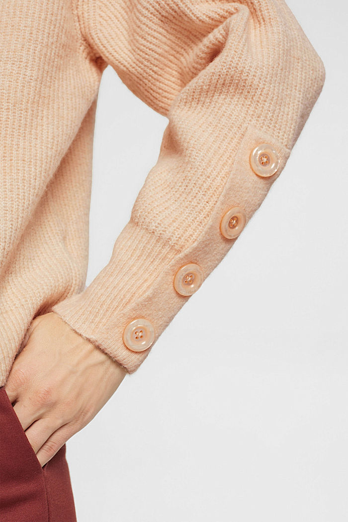 Cable knit jumper with wool, ICE, detail-asia image number 3