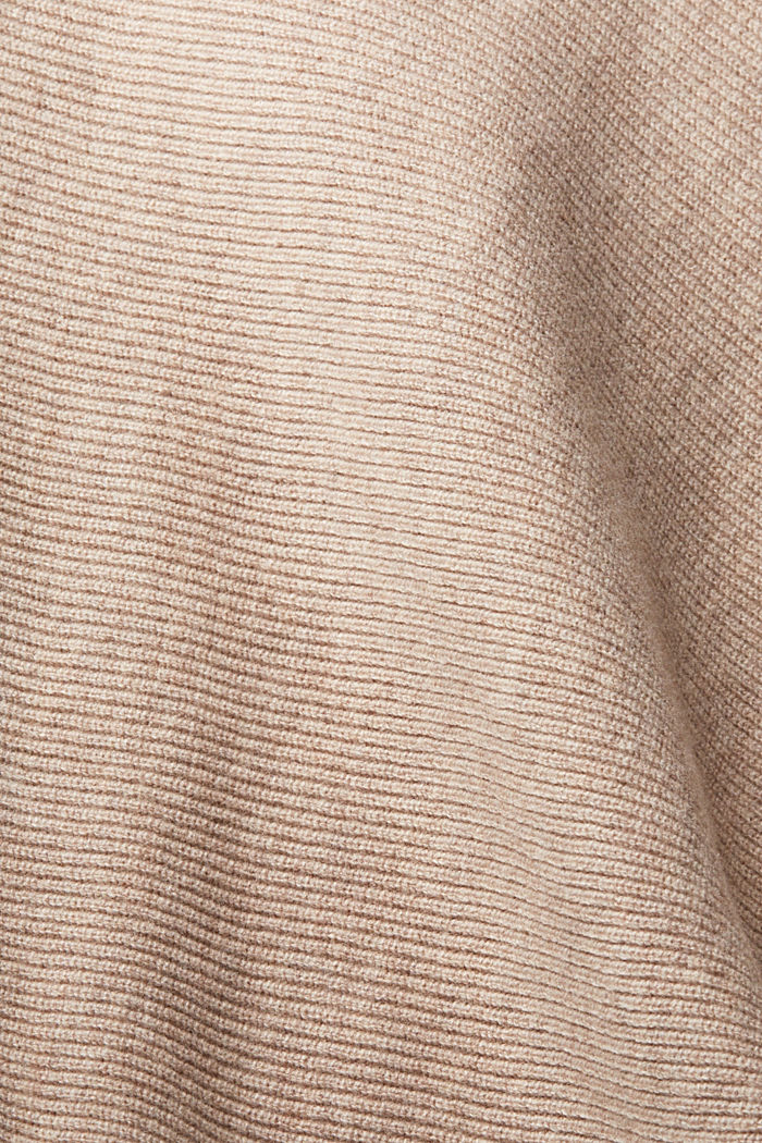 Batwing jumper with polo neck, LIGHT TAUPE, detail-asia image number 4