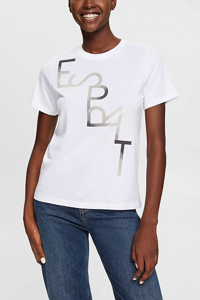 標誌 T 恤，TENCEL™ 混紡, NEW WHITE, detail-asia image number 0