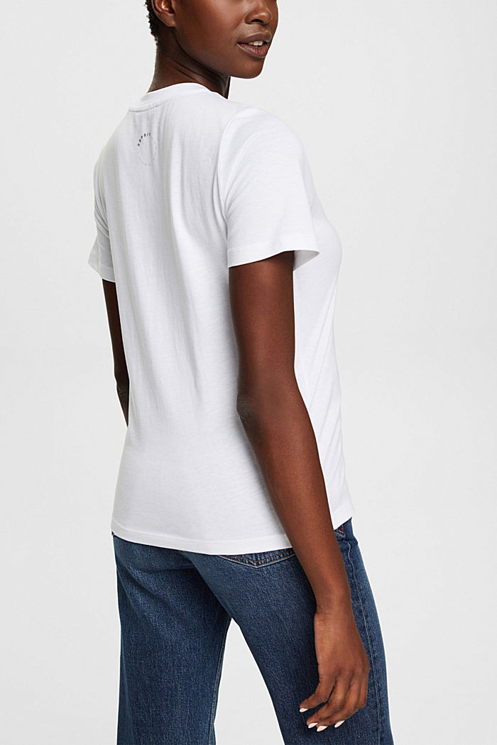 로고 티셔츠, TENCEL™ 혼방, NEW WHITE, detail-asia image number 3