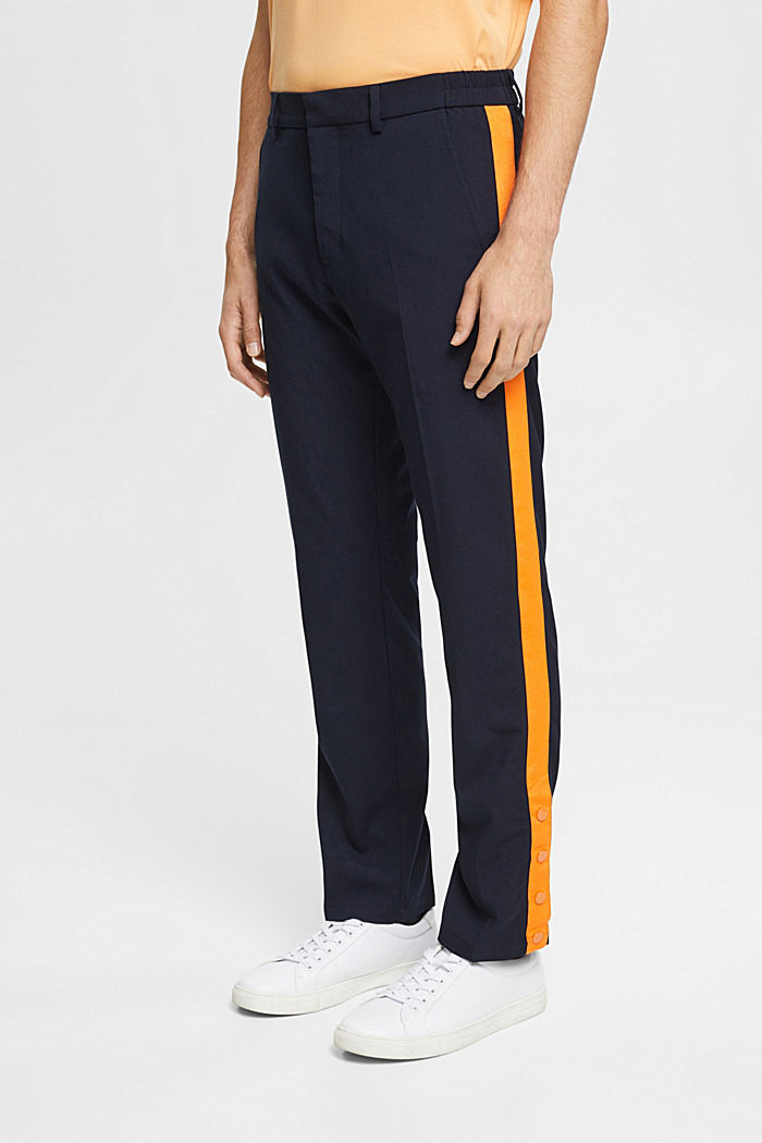 Tailored tracksuit style trousers, NAVY, detail-asia image number 0