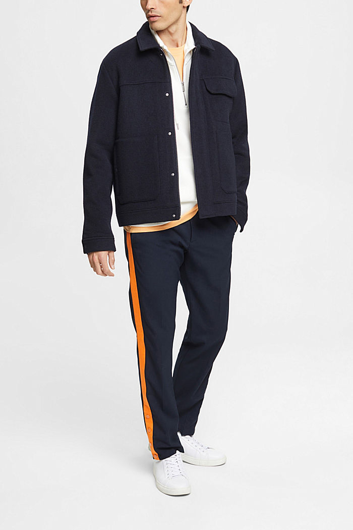 Tailored tracksuit style trousers, NAVY, detail-asia image number 2