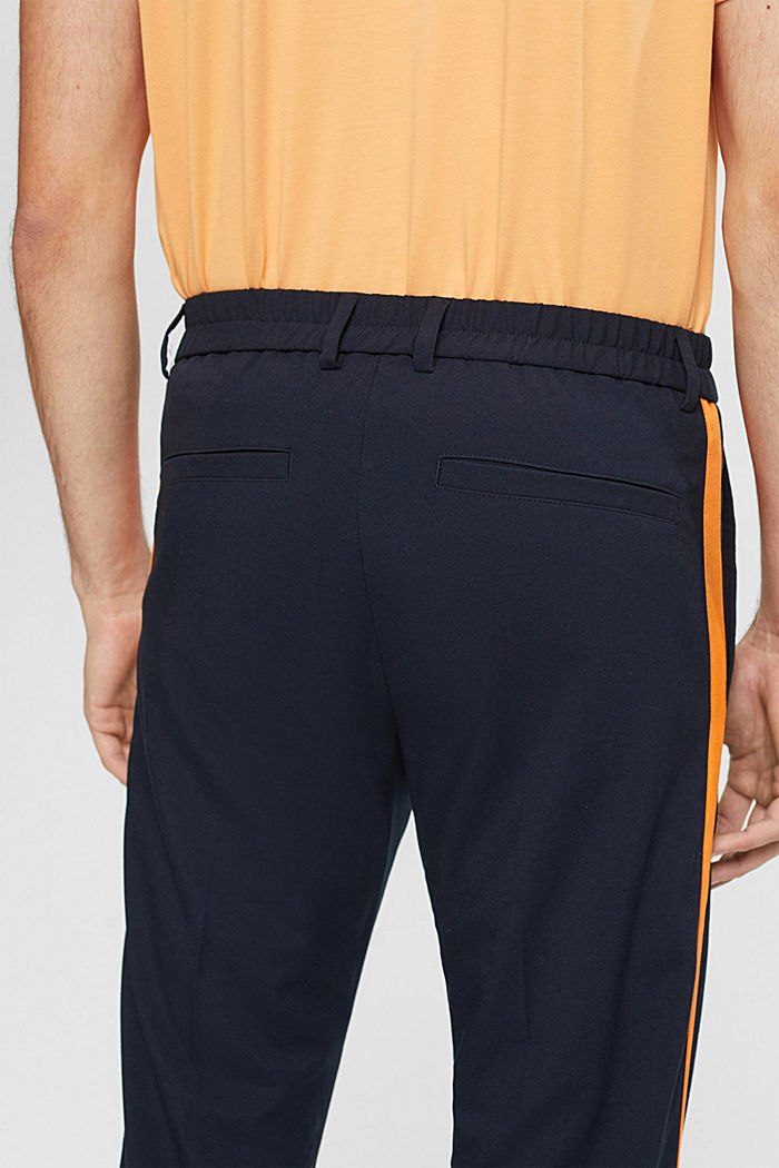 Tailored tracksuit style trousers, NAVY, detail-asia image number 6