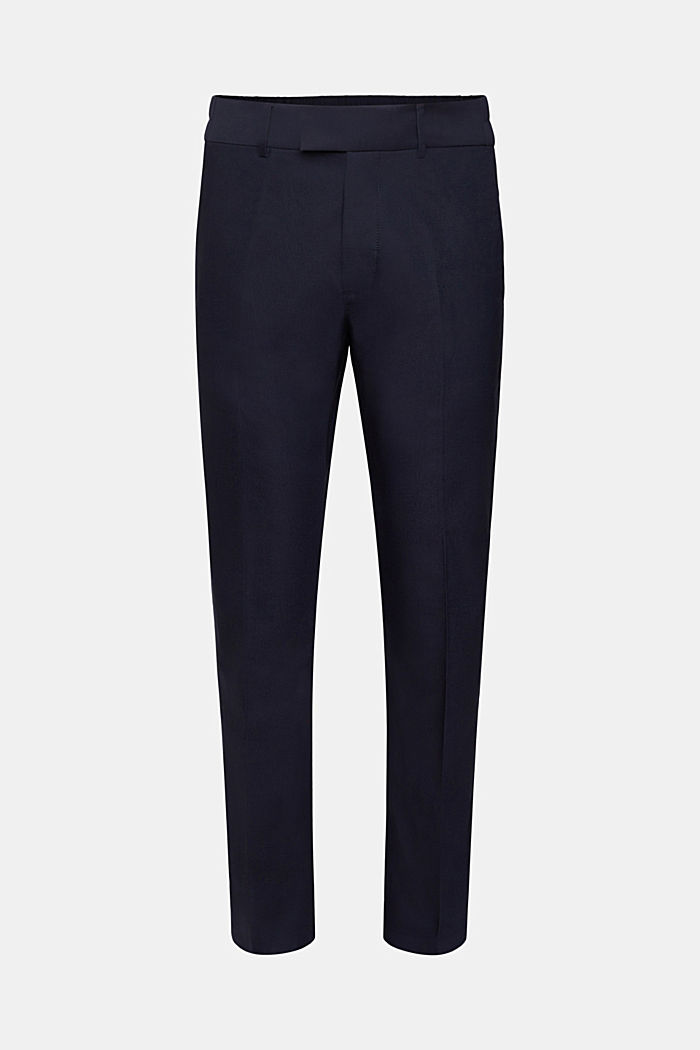 Slim fit trousers with elasticated waistband, NAVY, detail-asia image number 7