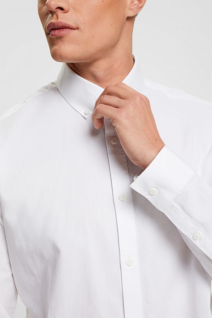 修身鈕扣襯衫, 白色, detail-asia image number 2