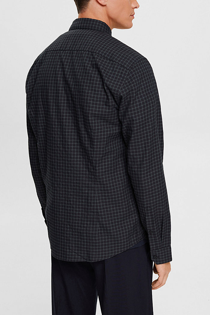 Checked slim fit shirt, BLACK, detail-asia image number 5