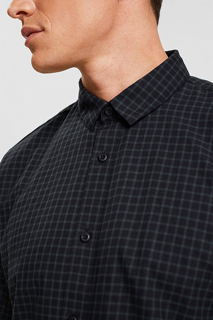 Checked slim fit shirt, BLACK, detail-asia image number 2
