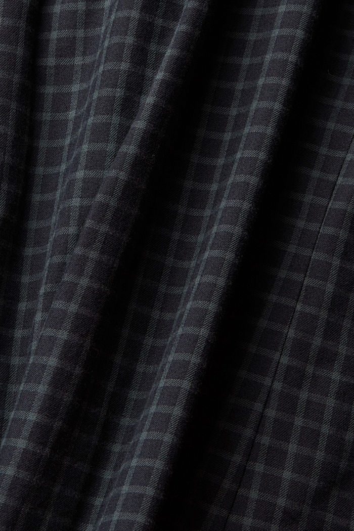 체크 슬림 핏 셔츠, BLACK, detail-asia image number 4