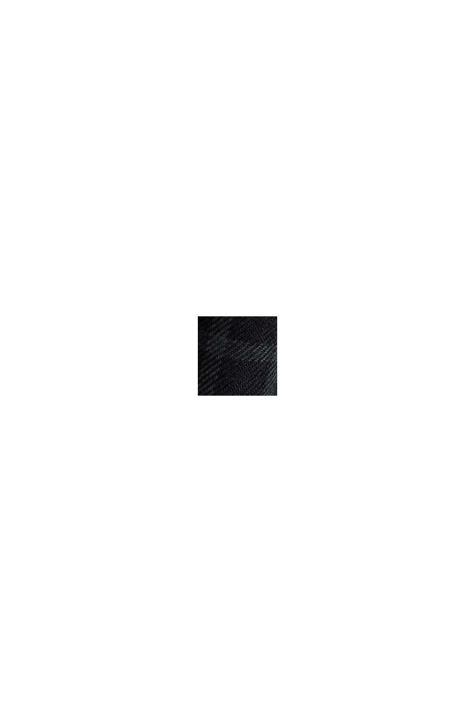 체크 슬림 핏 셔츠, BLACK, swatch
