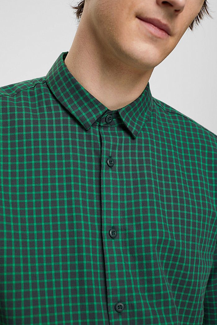 체크 슬림 핏 셔츠, DARK TEAL GREEN, detail-asia image number 2